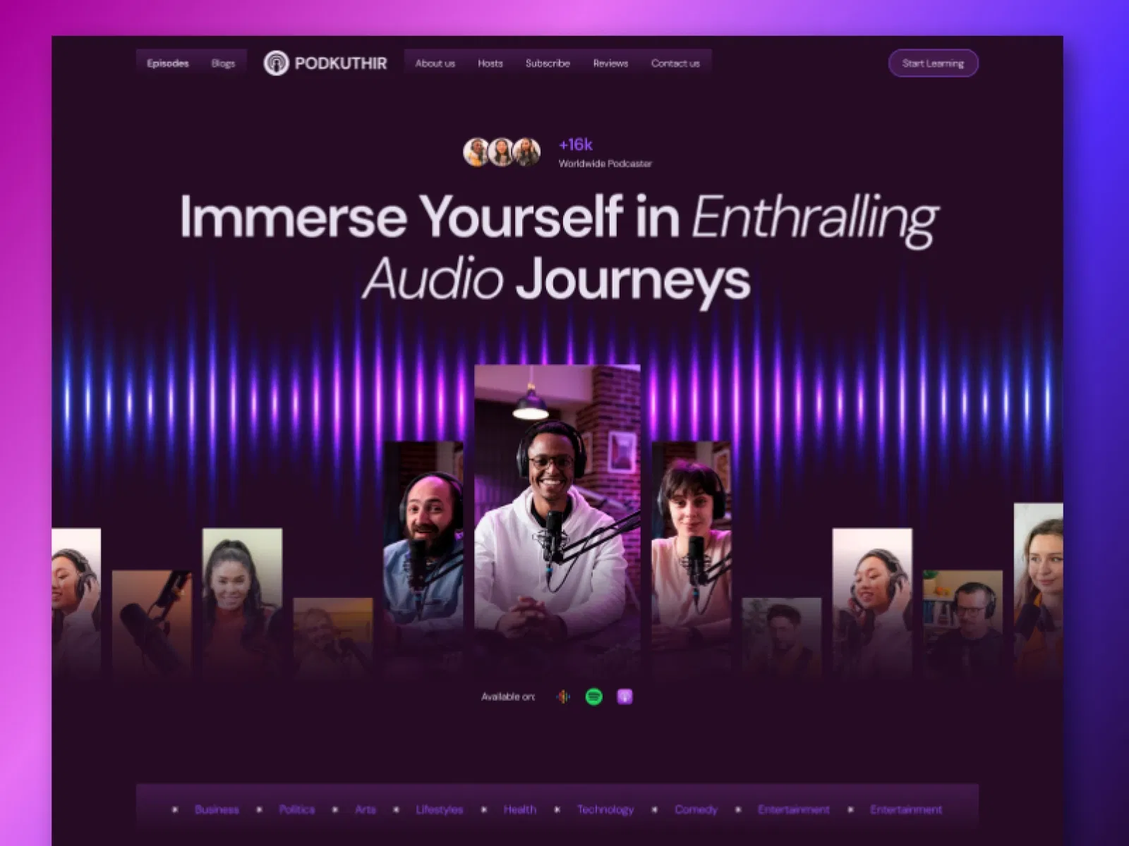 Podkuthir - Podcast Template